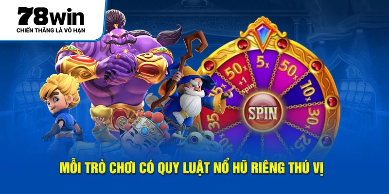 Mỗi trò chơi có quy luật nổ hũ riêng thú vị